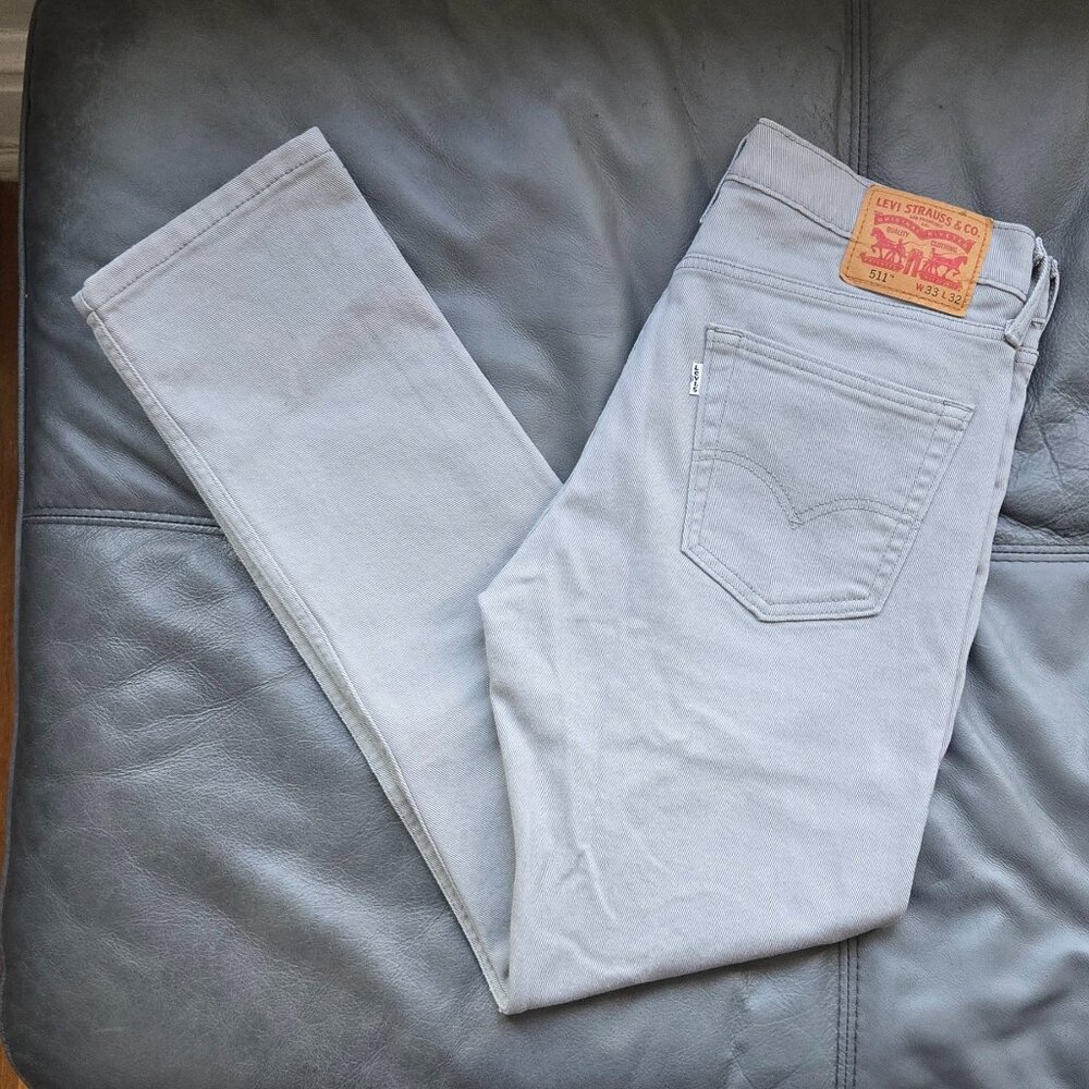 Levi's 511 Slim Fit Men's Light Gray Jeans - 33x32